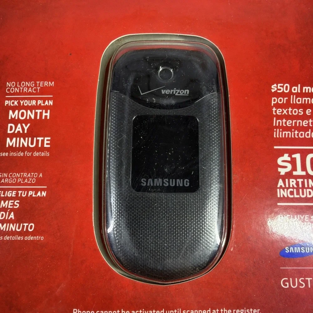 Verizon Samsung Gusto Black SCH-U360 Prepaid Flip Phone New Sealed